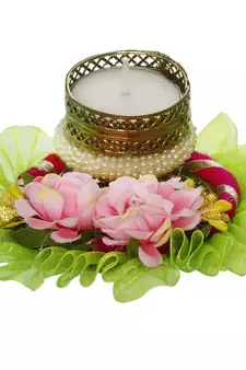 Designer Handcrafted Floral Tea Light Holder