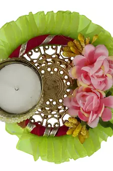 Designer Handcrafted Floral Tea Light Holder