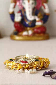 Designer Handcrafted Floral Tea Light Holder