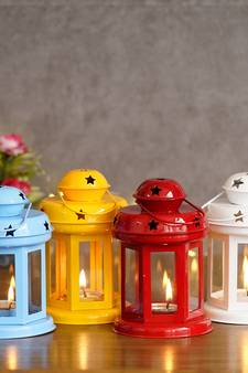 Set of 4 Tea Light Holder Lantern