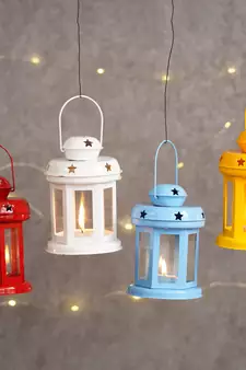 Set of 4 Tea Light Holder Lantern
