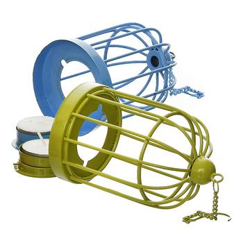 Set of  Blue and Green Cage Tea Light Holder with Hanging Chain 5