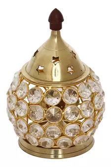 Crystal and Brass Akhand Diya