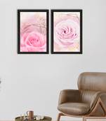Pink Rose Pastel Set of  Satin Matt Texture UV Art Painting