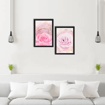Pink Rose Pastel Set of  Satin Matt Texture UV Art Painting 2