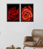 Red Roses Set of  Satin Matt Texture UV Art Painting