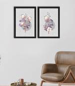 Cotton Flower Set of  Satin Matt Texture UV Art Painting