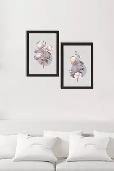 Cotton Flower Set of  Satin Matt Texture UV Art Painting