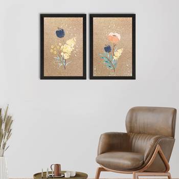 Tulip Watercolour Flower Set of  Original Design Satin Original Design Matt Texture UV Art Painting 1