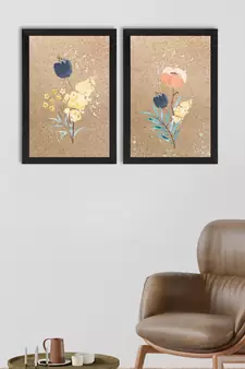 Tulip Watercolour Flower Set of  Original Design Satin Original Design Matt Texture UV Art Painting