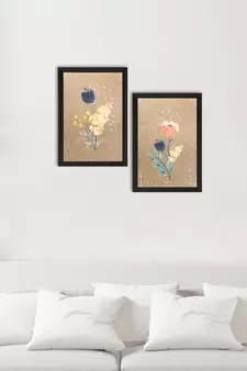 Tulip Watercolour Flower Set of  Original Design Satin Original Design Matt Texture UV Art Painting