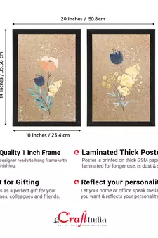 Tulip Watercolour Flower Set of  Original Design Satin Original Design Matt Texture UV Art Painting