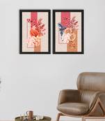 Bunch of Flower Abstract Background Set of  Satin Matt Texture UV Art Painting