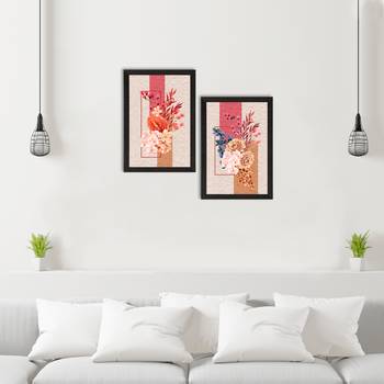Bunch of Flower Abstract Background Set of  Satin Matt Texture UV Art Painting 2