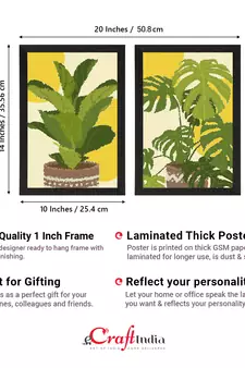 Topical Leaf Set of  Satin Matt Texture UV Art Painting