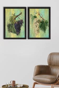 Grape Bunch Set of  Satin Matt Texture UV Art Painting