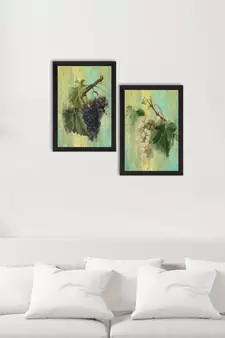 Grape Bunch Set of  Satin Matt Texture UV Art Painting