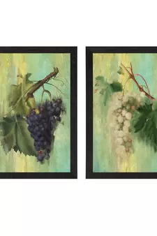 Grape Bunch Set of  Satin Matt Texture UV Art Painting