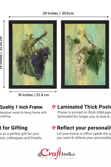 Grape Bunch Set of  Satin Matt Texture UV Art Painting