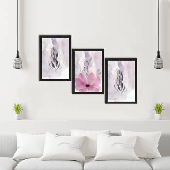 Watercolour Flower Pastel Set of  Satin Matt Texture UV Art Painting 2