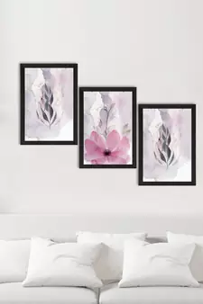 Watercolour Flower Pastel Set of  Satin Matt Texture UV Art Painting