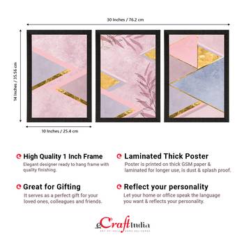 Minimalistic Triangle Set of  Satin Matt Texture UV Art Painting 4