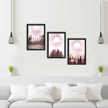 Full Moon Night Set of  Satin Matt Texture UV Art Painting 2