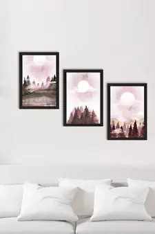 Full Moon Night Set of  Satin Matt Texture UV Art Painting