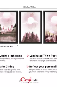 Full Moon Night Set of  Satin Matt Texture UV Art Painting