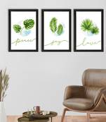 Peace Joy Love Set of  Satin Matt Texture UV Art Painting