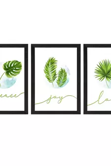 Peace Joy Love Set of  Satin Matt Texture UV Art Painting