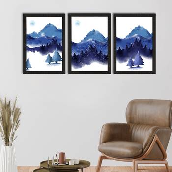 Winter Day Set of  Satin Matt Texture UV Art Painting 1