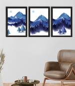 Winter Day Set of  Satin Matt Texture UV Art Painting