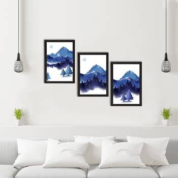 Winter Day Set of  Satin Matt Texture UV Art Painting 2
