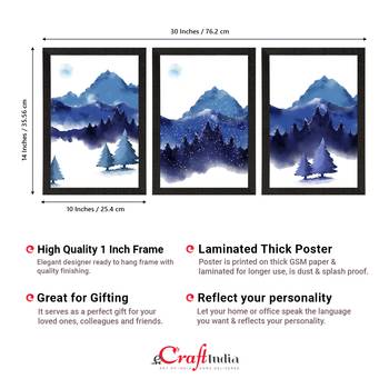 Winter Day Set of  Satin Matt Texture UV Art Painting 4