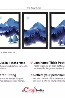Winter Day Set of  Satin Matt Texture UV Art Painting