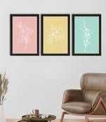 Tropical Leaf Pastel Set of  Original Design Satin Matt Texture UV Art Painting