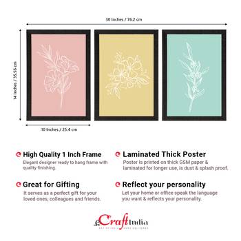 Tropical Leaf Pastel Set of  Original Design Satin Matt Texture UV Art Painting 4