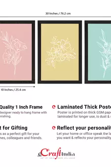 Tropical Leaf Pastel Set of  Original Design Satin Matt Texture UV Art Painting