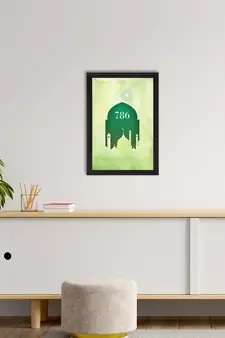 Islam Mosque 786 Satin Matt Texture UV Art Painting