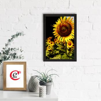 Sunflower on Sunny Say Satin Matt Texture UV Art Painting 1