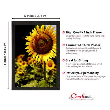 Sunflower on Sunny Say Satin Matt Texture UV Art Painting 4