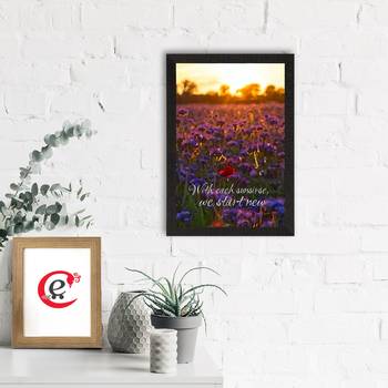 With Each Sunrise We Start New Satin Matt Texture UV Art Painting 1
