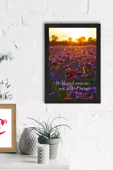 With Each Sunrise We Start New Satin Matt Texture UV Art Painting