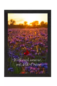 With Each Sunrise We Start New Satin Matt Texture UV Art Painting
