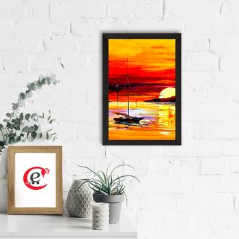 Sunrise on Beach Satin Matt Texture UV Art Painting 1