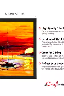 Sunrise on Beach Satin Matt Texture UV Art Painting