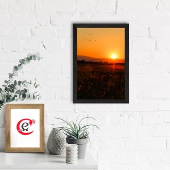 Hill Sunrise Satin Matt Texture UV Art Painting 1