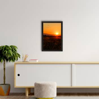 Hill Sunrise Satin Matt Texture UV Art Painting 2