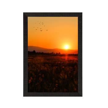 Hill Sunrise Satin Matt Texture UV Art Painting 3